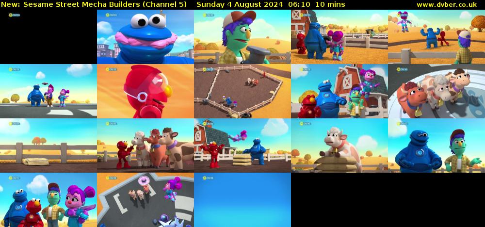 Sesame Street Mecha Builders (Channel 5) Sunday 4 August 2024 06:10 - 06:20