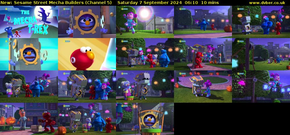 Sesame Street Mecha Builders (Channel 5) Saturday 7 September 2024 06:10 - 06:20