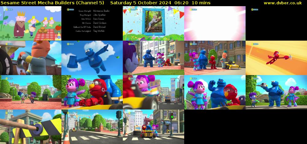 Sesame Street Mecha Builders (Channel 5) Saturday 5 October 2024 06:20 - 06:30