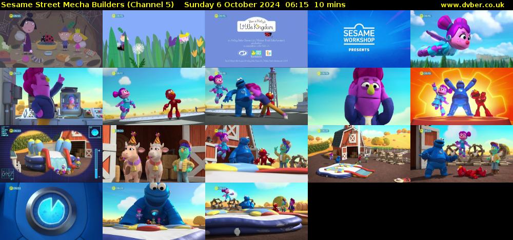 Sesame Street Mecha Builders (Channel 5) Sunday 6 October 2024 06:15 - 06:25
