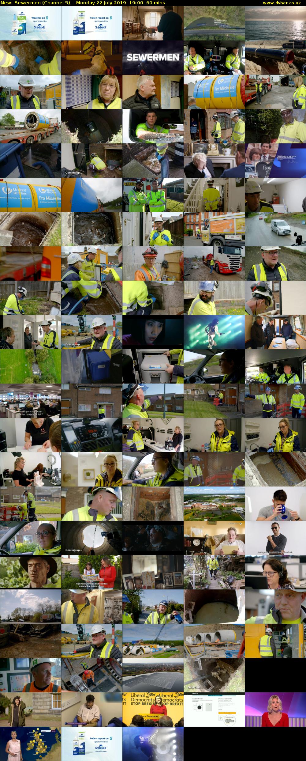 Sewermen (Channel 5) Monday 22 July 2019 19:00 - 20:00
