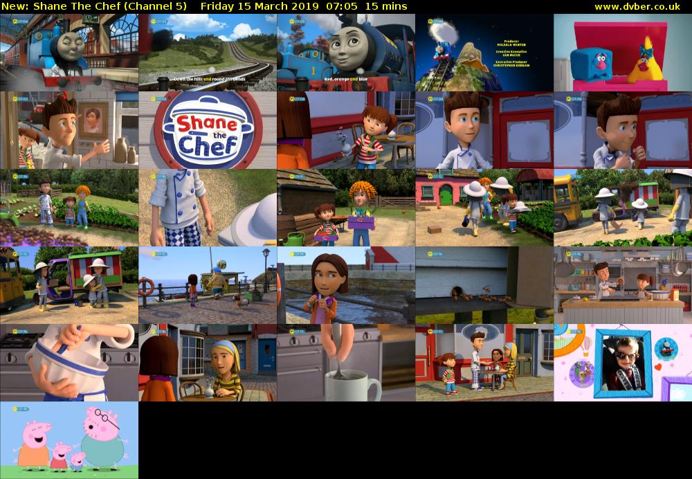 Shane The Chef (Channel 5) Friday 15 March 2019 07:05 - 07:20