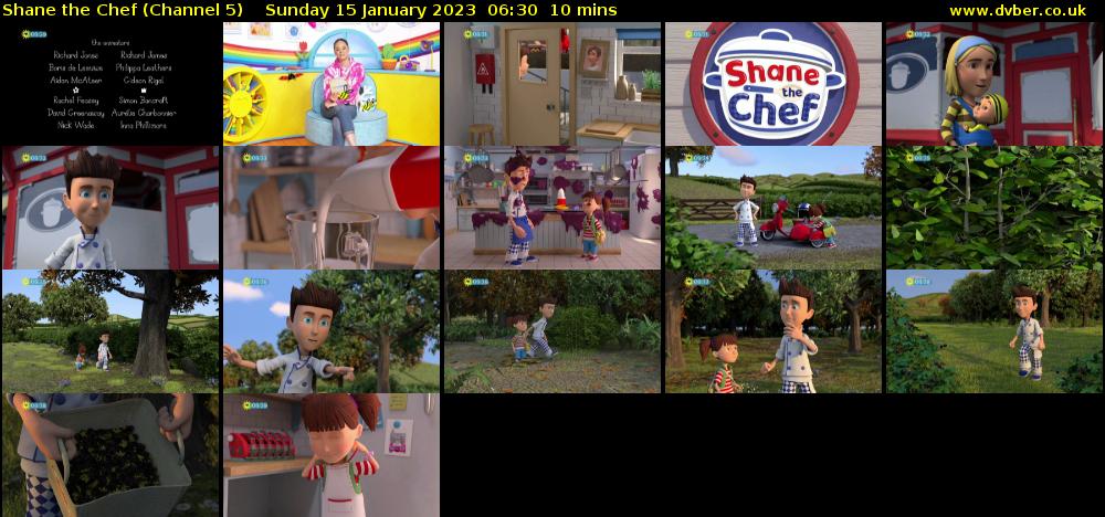 Shane the Chef (Channel 5) Sunday 15 January 2023 06:30 - 06:40
