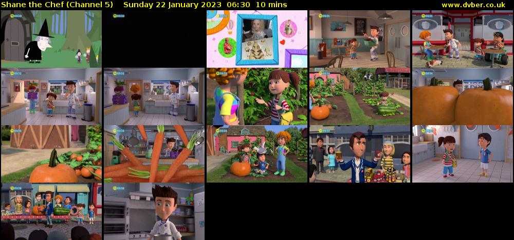 Shane the Chef (Channel 5) Sunday 22 January 2023 06:30 - 06:40