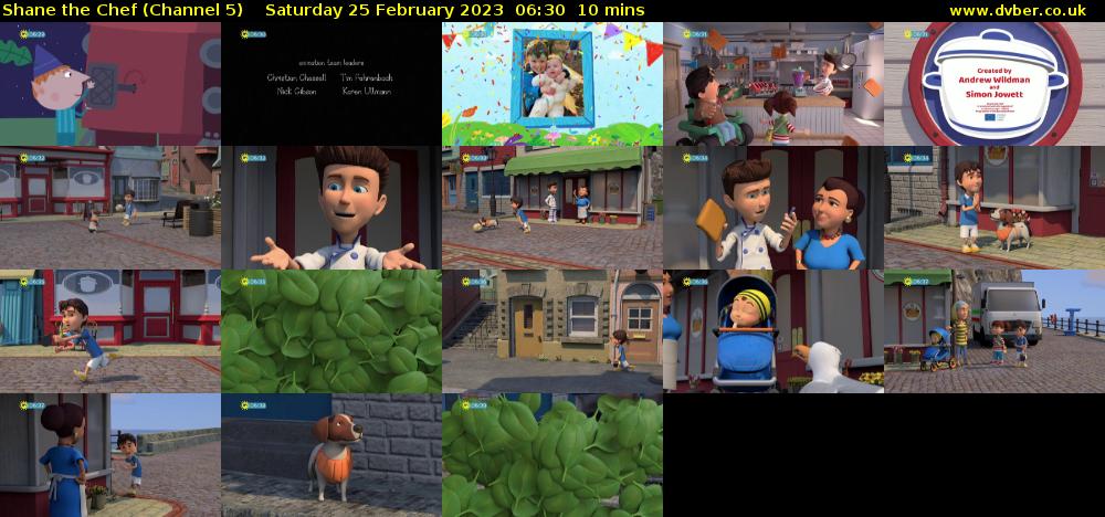 Shane the Chef (Channel 5) Saturday 25 February 2023 06:30 - 06:40