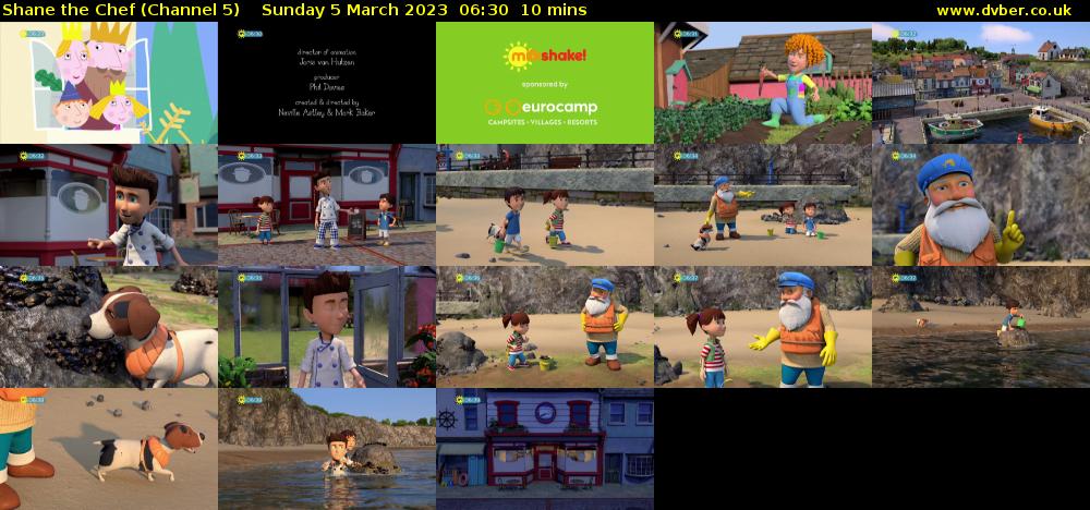 Shane the Chef (Channel 5) Sunday 5 March 2023 06:30 - 06:40