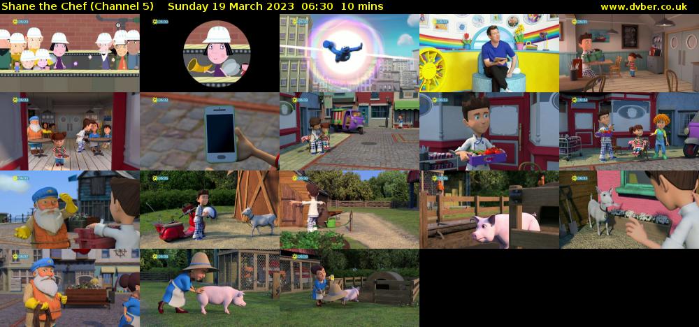 Shane the Chef (Channel 5) Sunday 19 March 2023 06:30 - 06:40