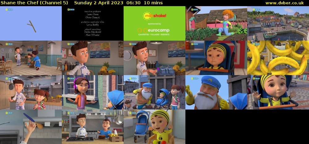 Shane the Chef (Channel 5) Sunday 2 April 2023 06:30 - 06:40