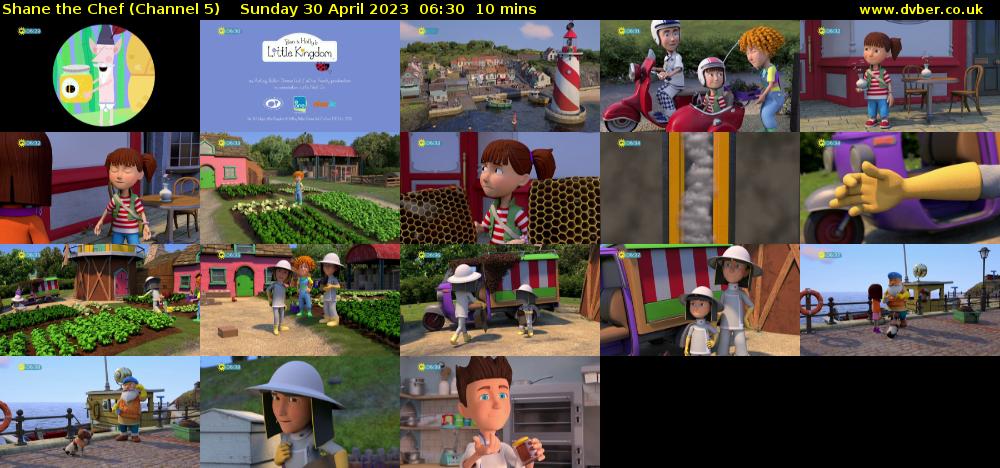 Shane the Chef (Channel 5) Sunday 30 April 2023 06:30 - 06:40
