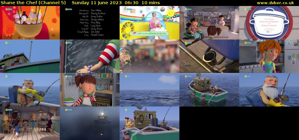 Shane the Chef (Channel 5) Sunday 11 June 2023 06:30 - 06:40