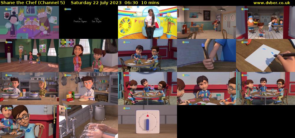 Shane the Chef (Channel 5) Saturday 22 July 2023 06:30 - 06:40