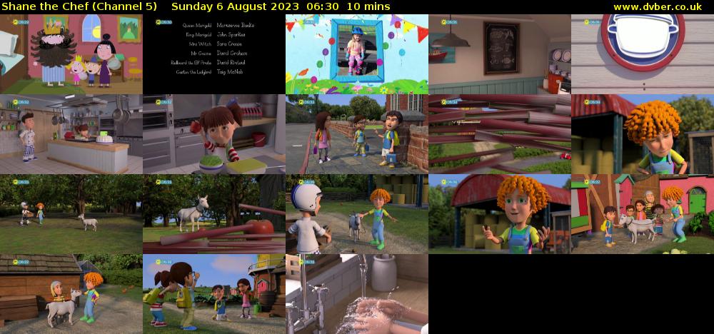 Shane the Chef (Channel 5) Sunday 6 August 2023 06:30 - 06:40