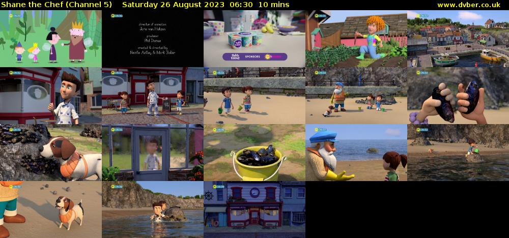 Shane the Chef (Channel 5) Saturday 26 August 2023 06:30 - 06:40