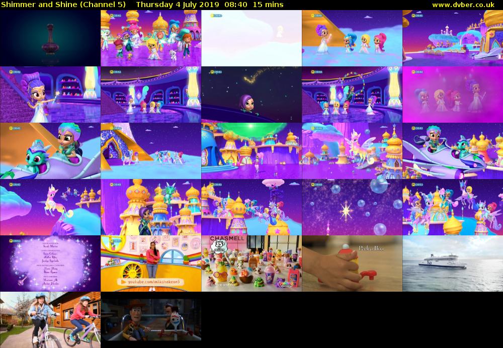 Shimmer and Shine (Channel 5) Thursday 4 July 2019 08:40 - 08:55