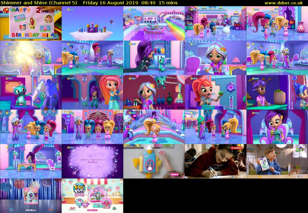 Shimmer and Shine (Channel 5) Friday 16 August 2019 08:40 - 08:55