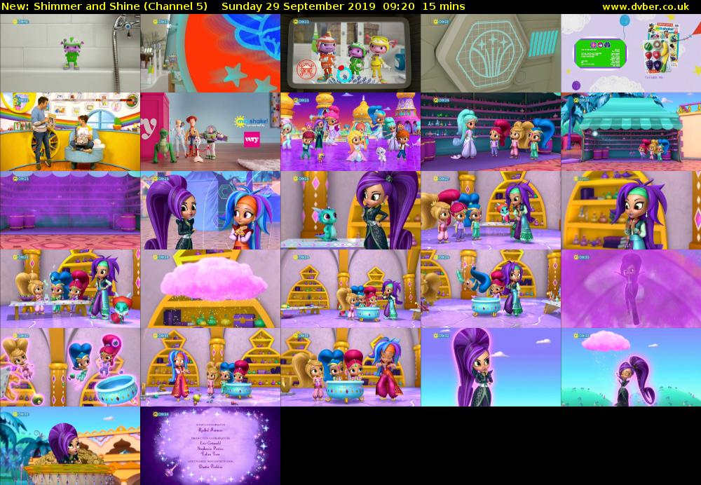 Shimmer and Shine (Channel 5) Sunday 29 September 2019 09:20 - 09:35