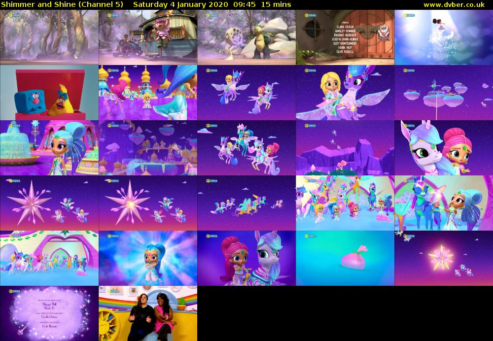 Shimmer and Shine (Channel 5) Saturday 4 January 2020 09:45 - 10:00