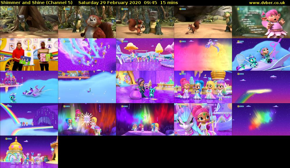 Shimmer and Shine (Channel 5) Saturday 29 February 2020 09:45 - 10:00
