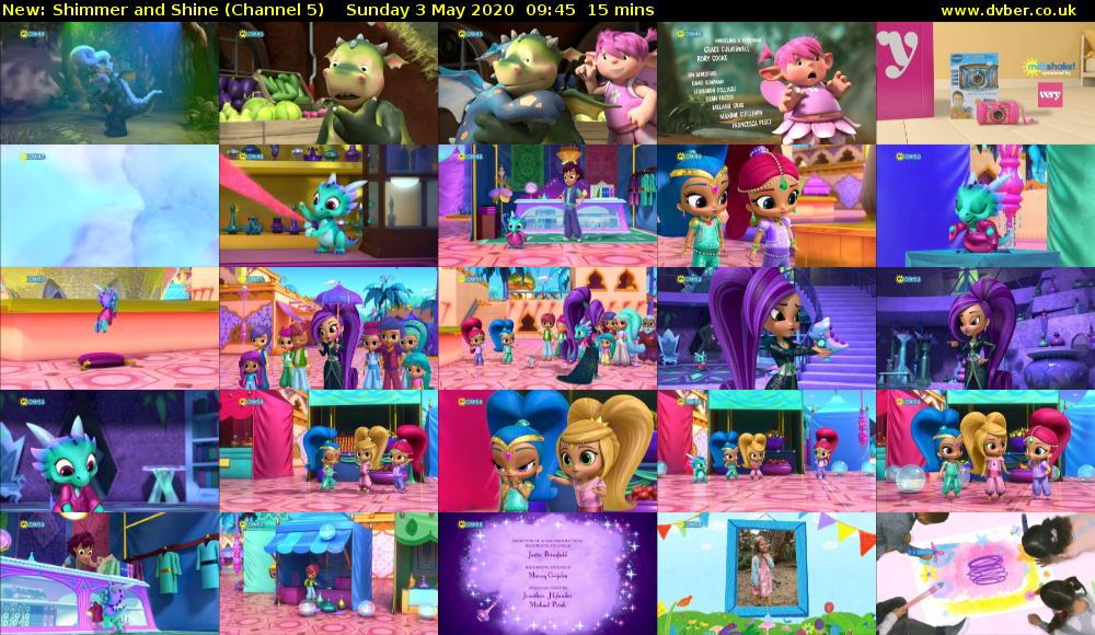Shimmer and Shine (Channel 5) Sunday 3 May 2020 09:45 - 10:00