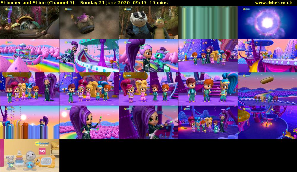 Shimmer and Shine (Channel 5) Sunday 21 June 2020 09:45 - 10:00