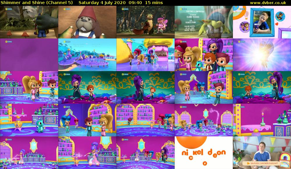 Shimmer and Shine (Channel 5) Saturday 4 July 2020 09:40 - 09:55