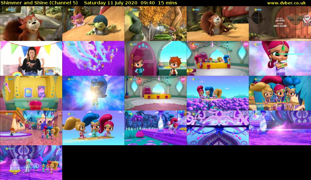 Shimmer and Shine (Channel 5) Saturday 11 July 2020 09:40 - 09:55