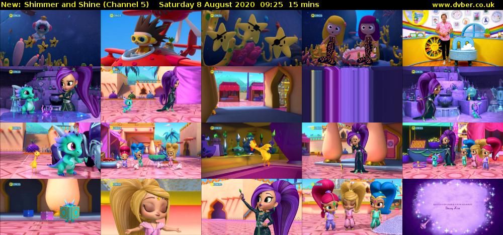 Shimmer and Shine (Channel 5) Saturday 8 August 2020 09:25 - 09:40