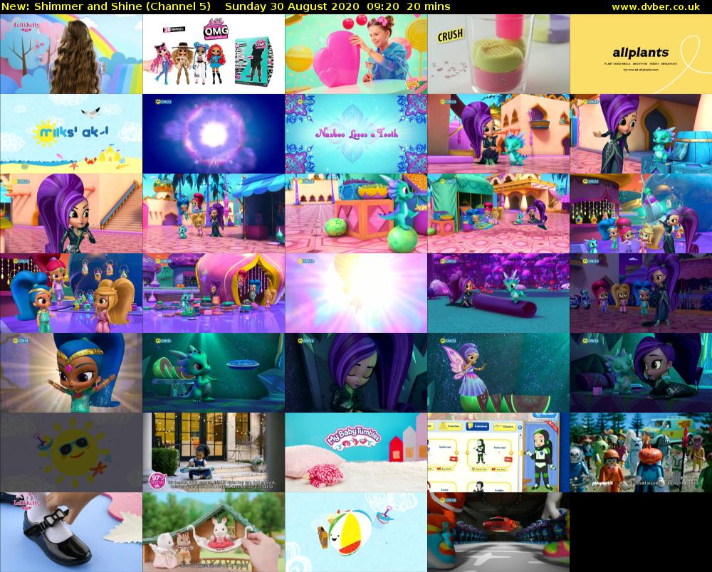 Shimmer and Shine (Channel 5) Sunday 30 August 2020 09:20 - 09:40