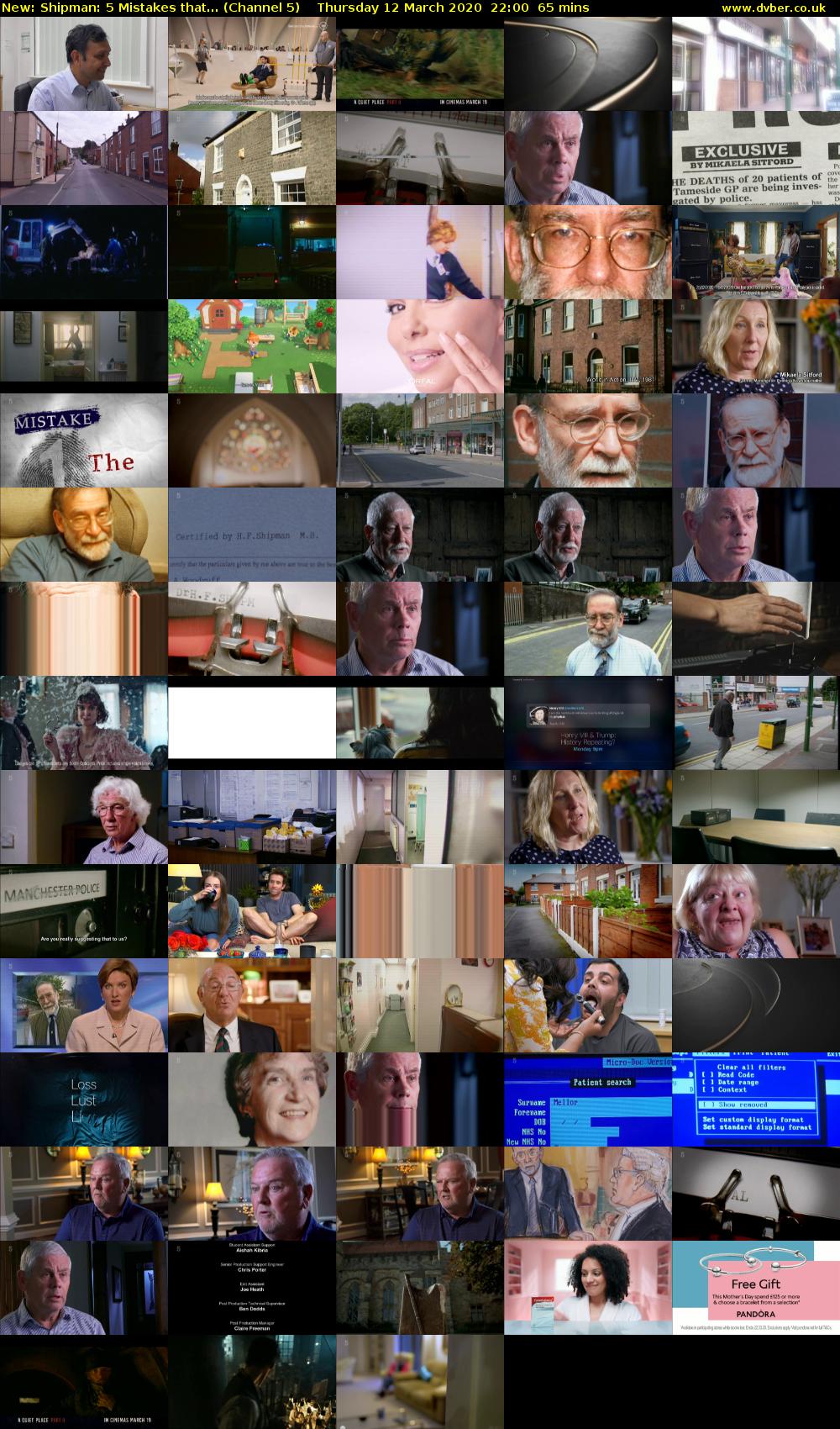 Shipman: 5 Mistakes that... (Channel 5) Thursday 12 March 2020 22:00 - 23:05