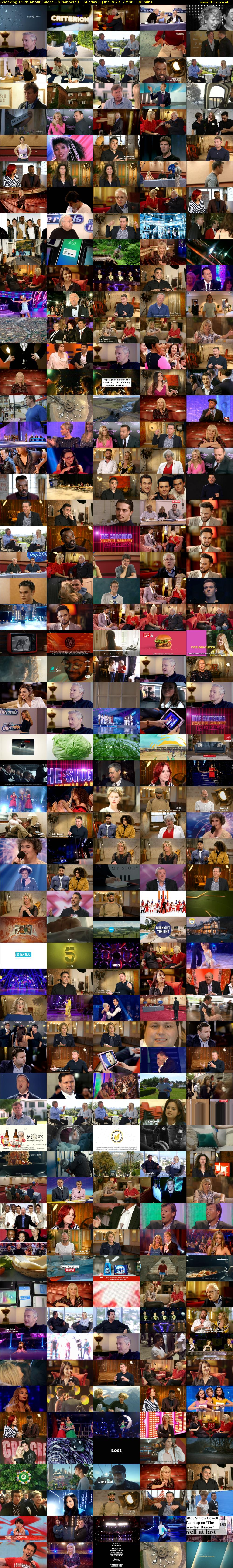 Shocking Truth About Talent... (Channel 5) Sunday 5 June 2022 22:00 - 00:50