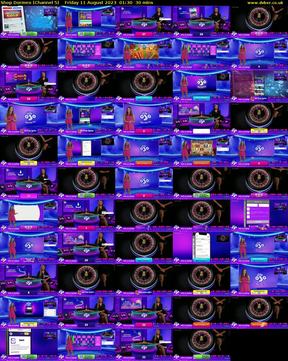 Shop Dormeo (Channel 5) Friday 11 August 2023 01:30 - 02:00