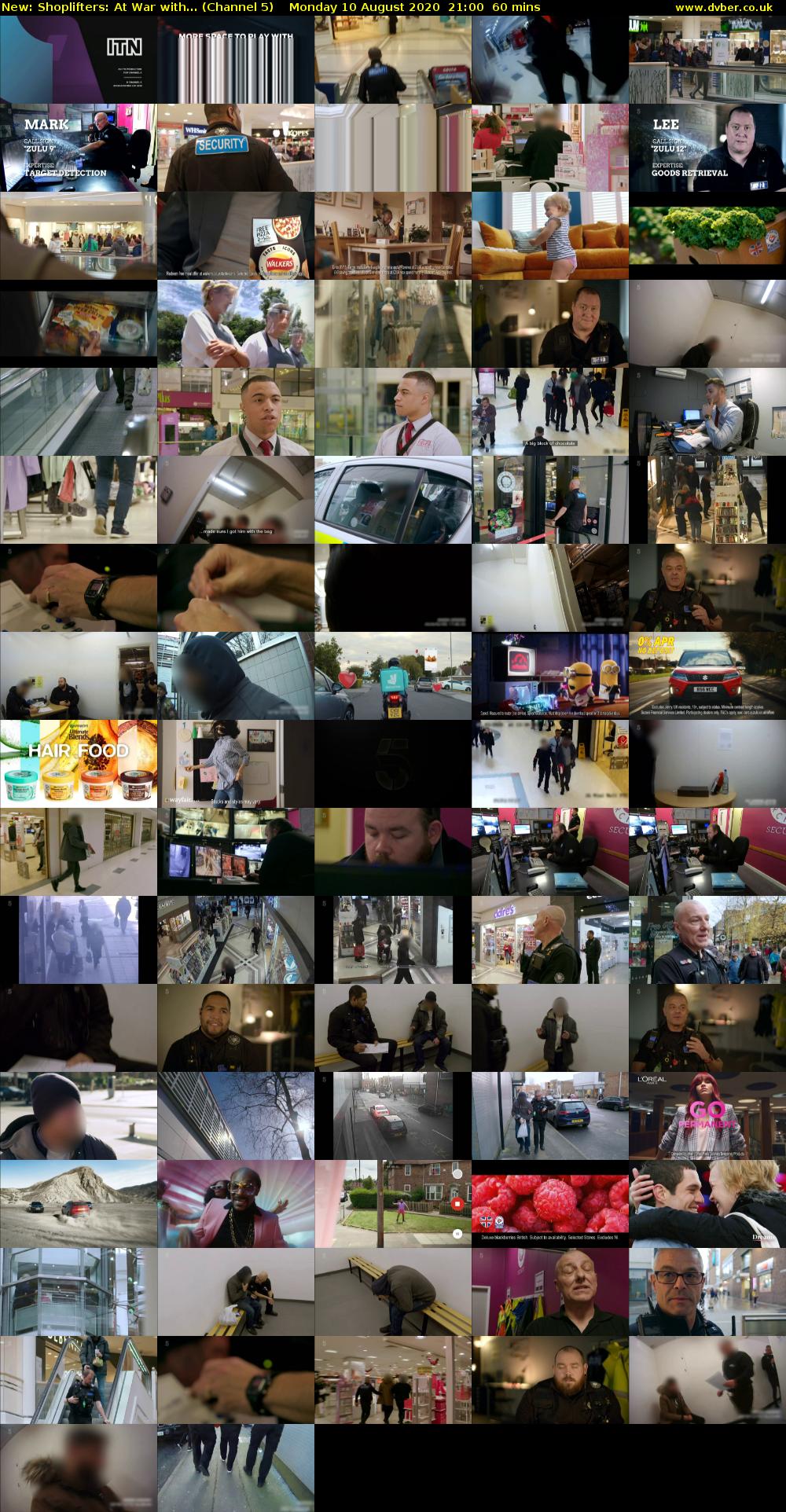 Shoplifters: At War with... (Channel 5) Monday 10 August 2020 21:00 - 22:00