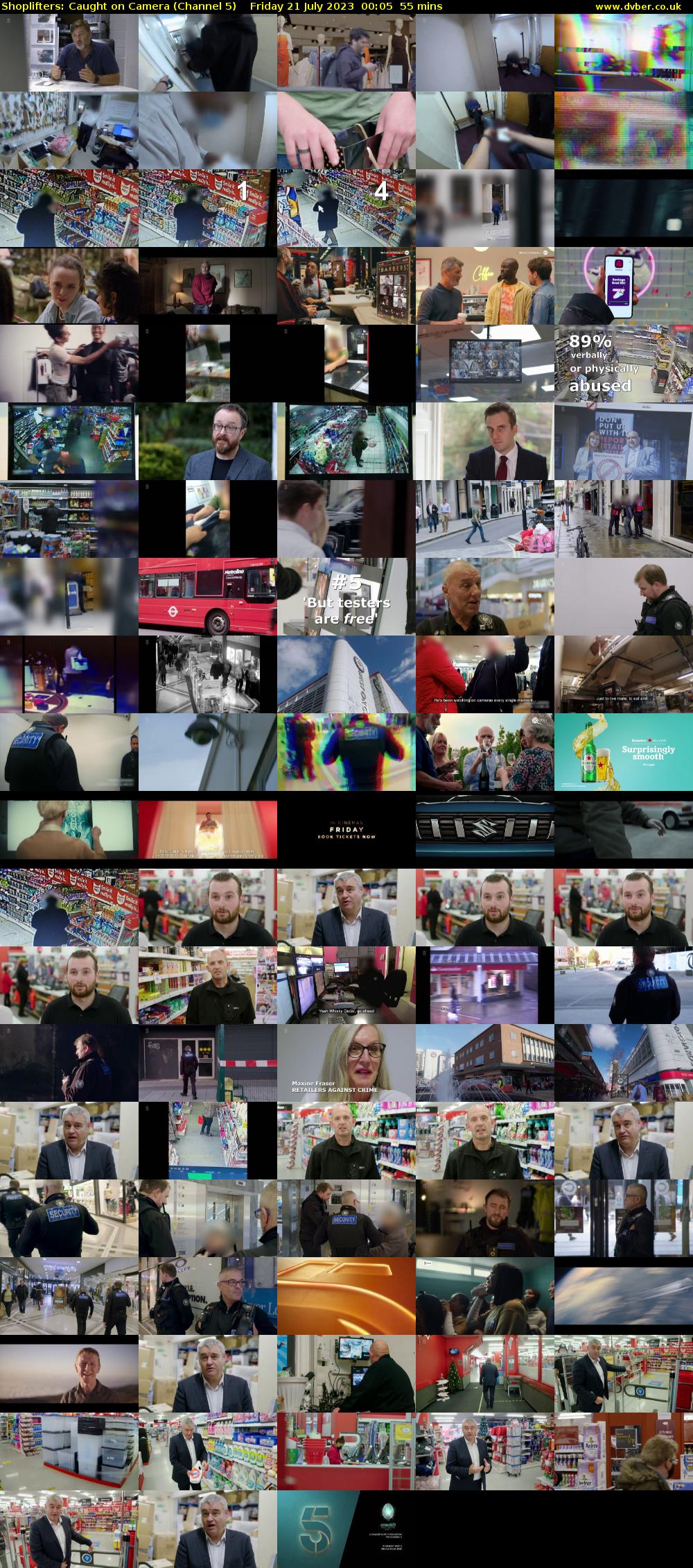 Shoplifters: Caught on Camera (Channel 5) Friday 21 July 2023 00:05 - 01:00