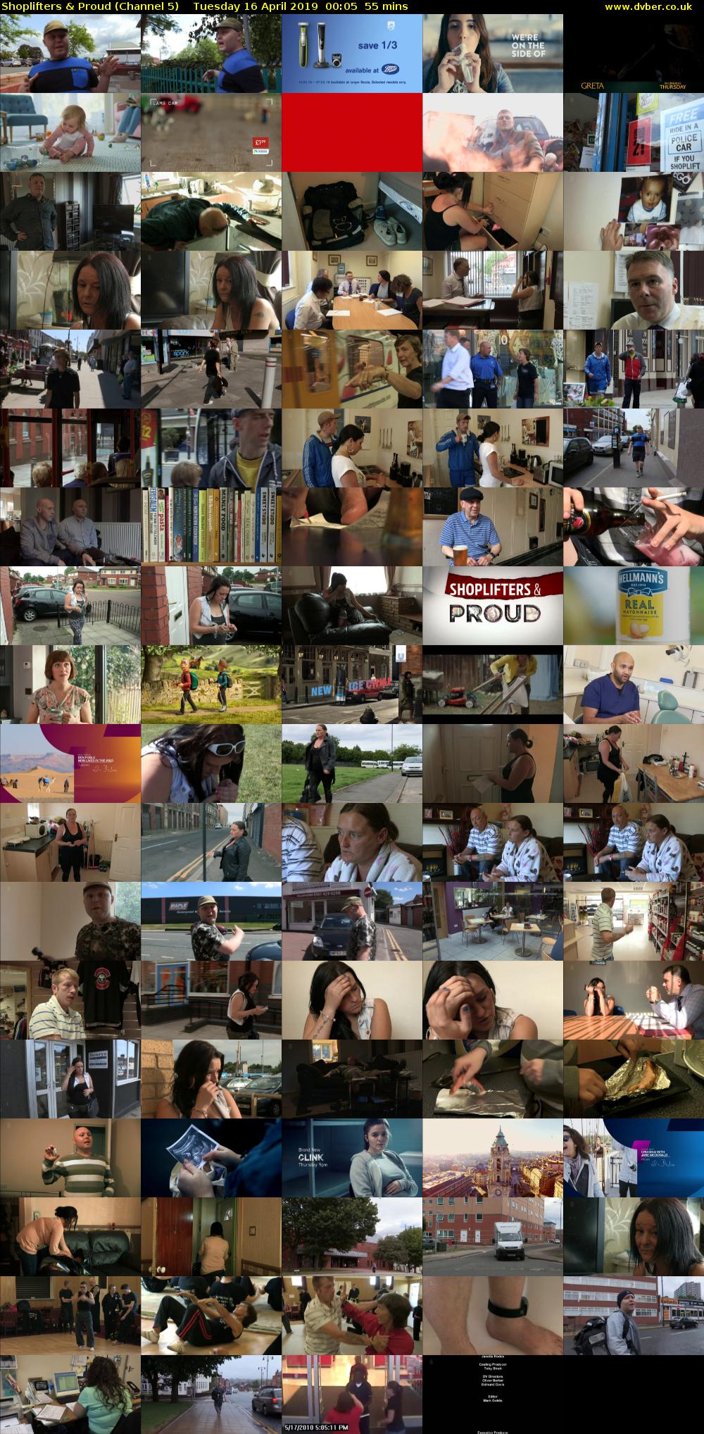 Shoplifters & Proud (Channel 5) Tuesday 16 April 2019 00:05 - 01:00