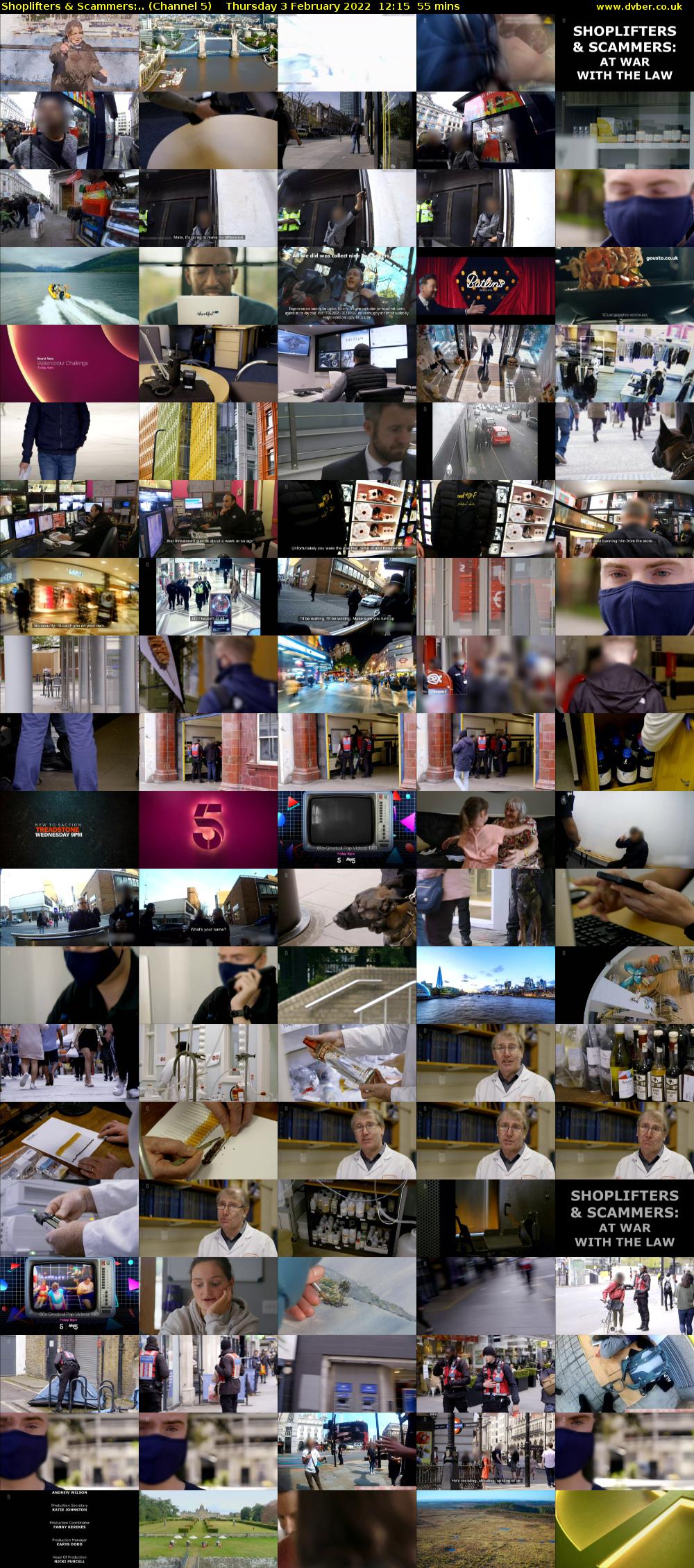 Shoplifters & Scammers:.. (Channel 5) Thursday 3 February 2022 12:15 - 13:10