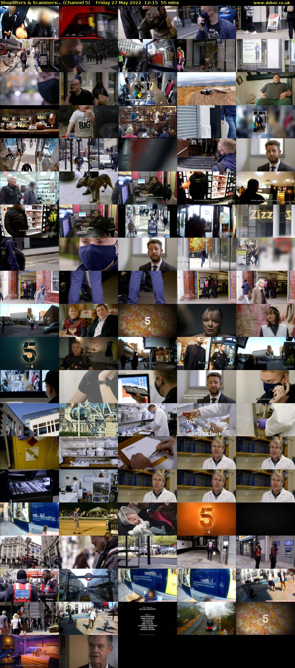 Shoplifters & Scammers:.. (Channel 5) Friday 27 May 2022 12:15 - 13:10