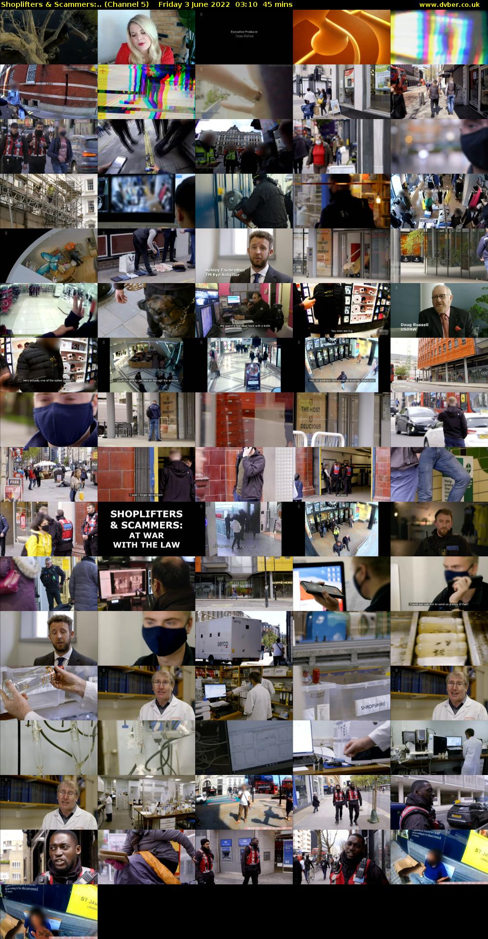 Shoplifters & Scammers:.. (Channel 5) Friday 3 June 2022 03:10 - 03:55