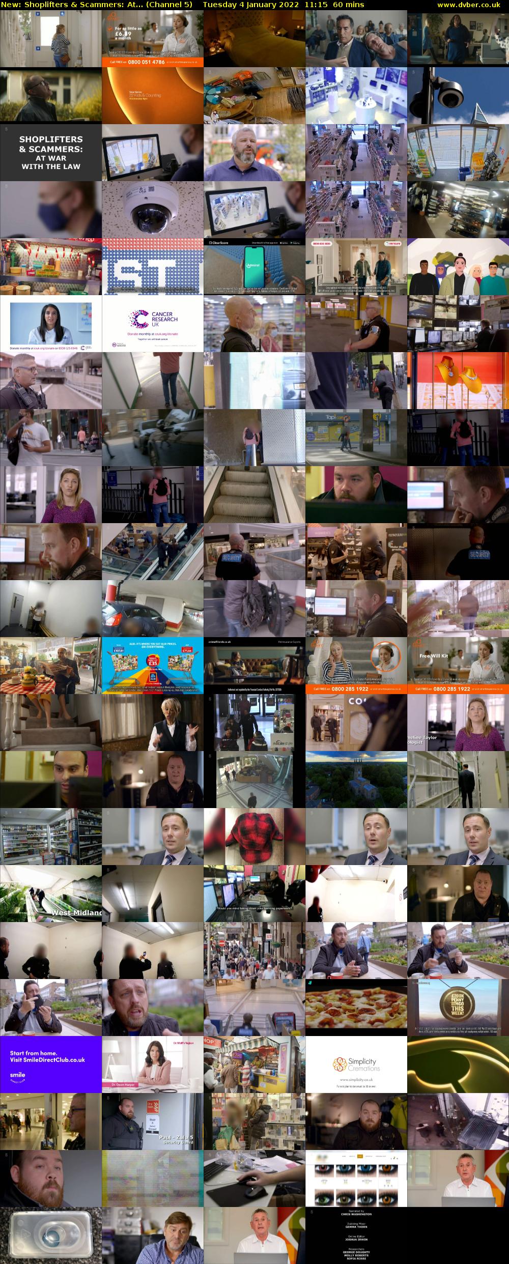 Shoplifters & Scammers: At... (Channel 5) Tuesday 4 January 2022 11:15 - 12:15