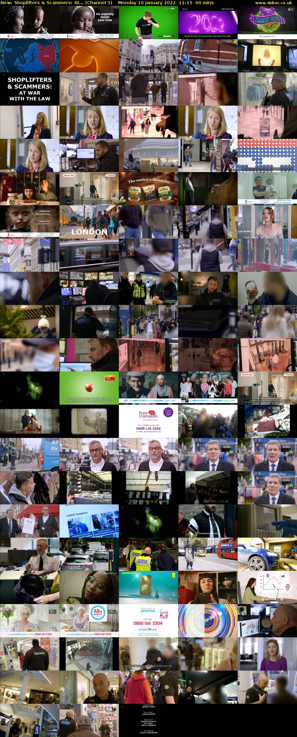 Shoplifters & Scammers: At... (Channel 5) Monday 10 January 2022 11:15 - 12:15