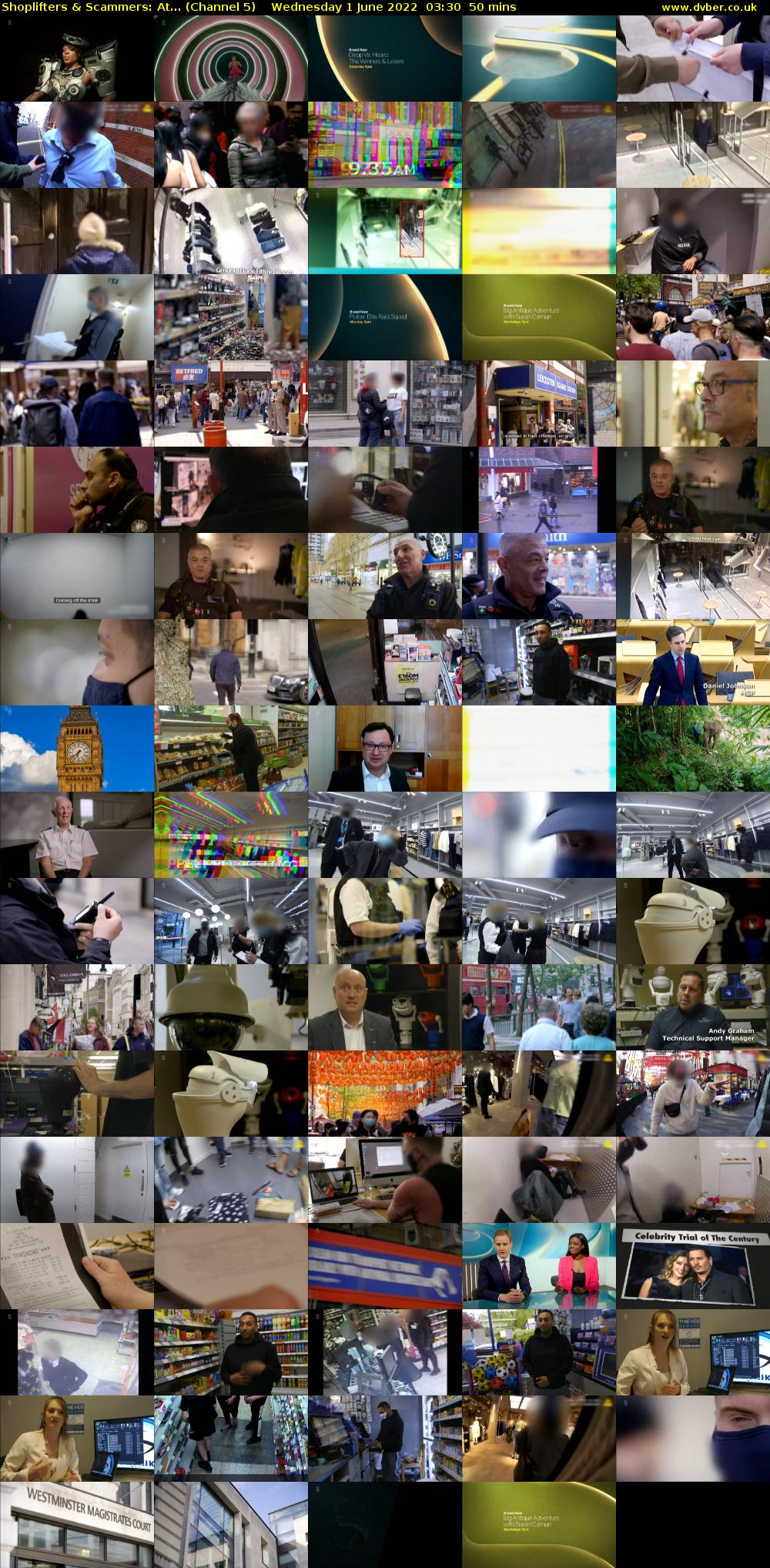 Shoplifters & Scammers: At... (Channel 5) Wednesday 1 June 2022 03:30 - 04:20