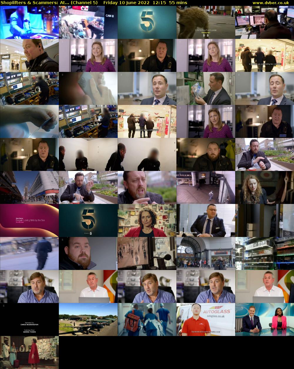 Shoplifters & Scammers: At... (Channel 5) Friday 10 June 2022 12:15 - 13:10