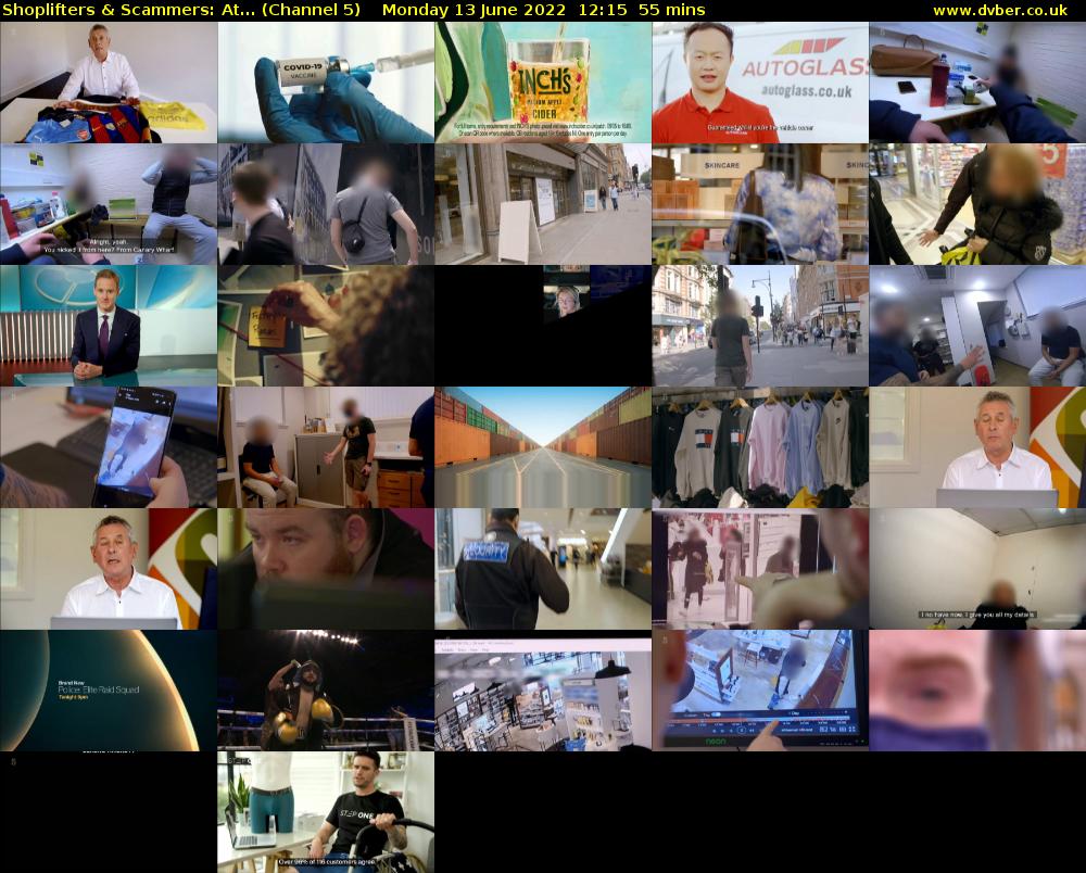Shoplifters & Scammers: At... (Channel 5) Monday 13 June 2022 12:15 - 13:10