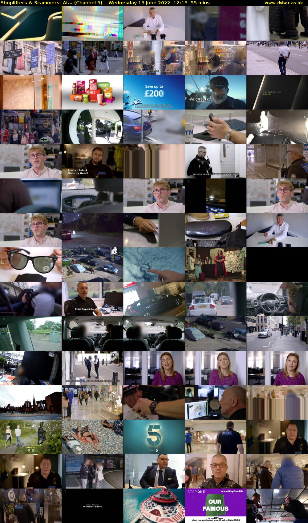 Shoplifters & Scammers: At... (Channel 5) Wednesday 15 June 2022 12:15 - 13:10