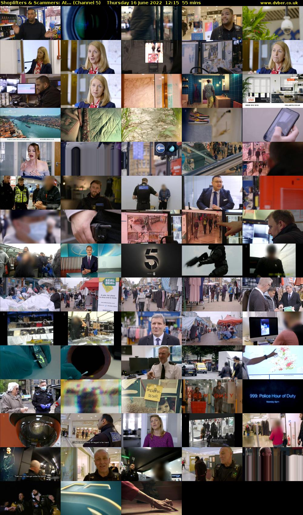 Shoplifters & Scammers: At... (Channel 5) Thursday 16 June 2022 12:15 - 13:10