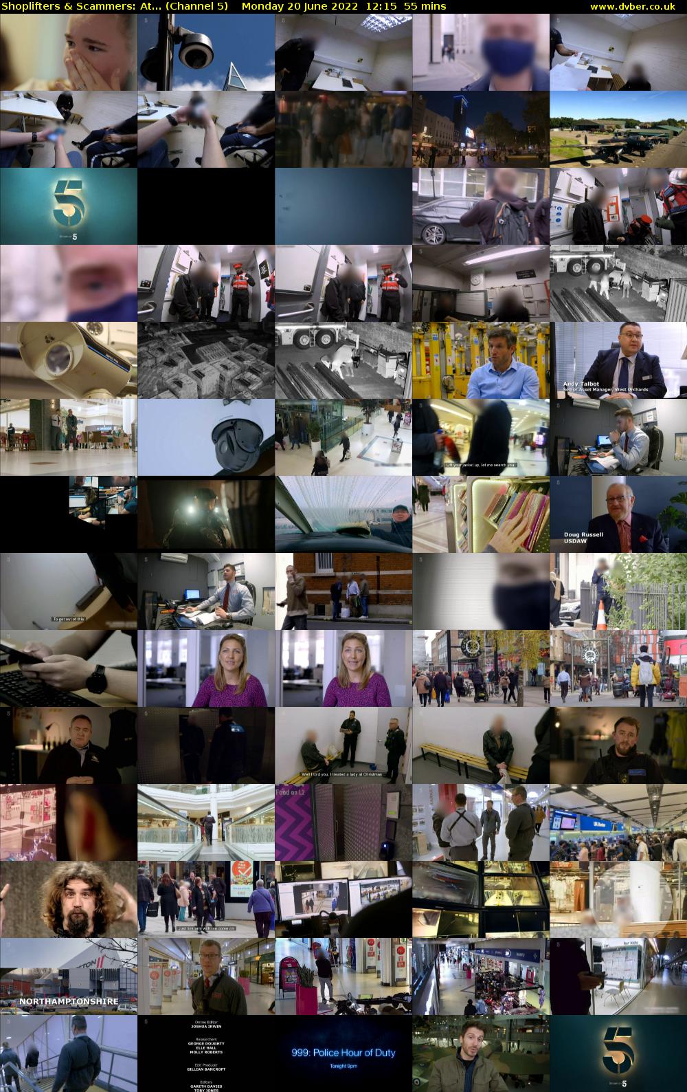 Shoplifters & Scammers: At... (Channel 5) Monday 20 June 2022 12:15 - 13:10