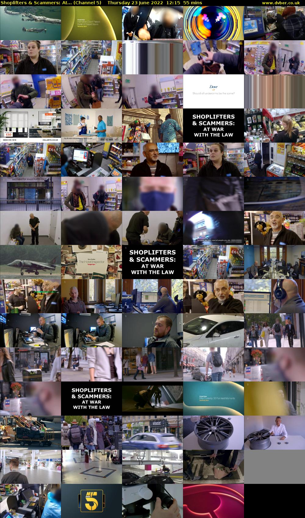 Shoplifters & Scammers: At... (Channel 5) Thursday 23 June 2022 12:15 - 13:10