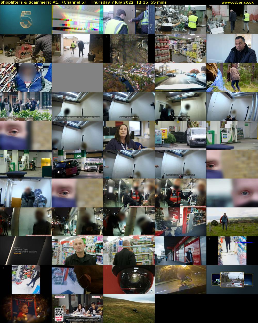 Shoplifters & Scammers: At... (Channel 5) Thursday 7 July 2022 12:15 - 13:10