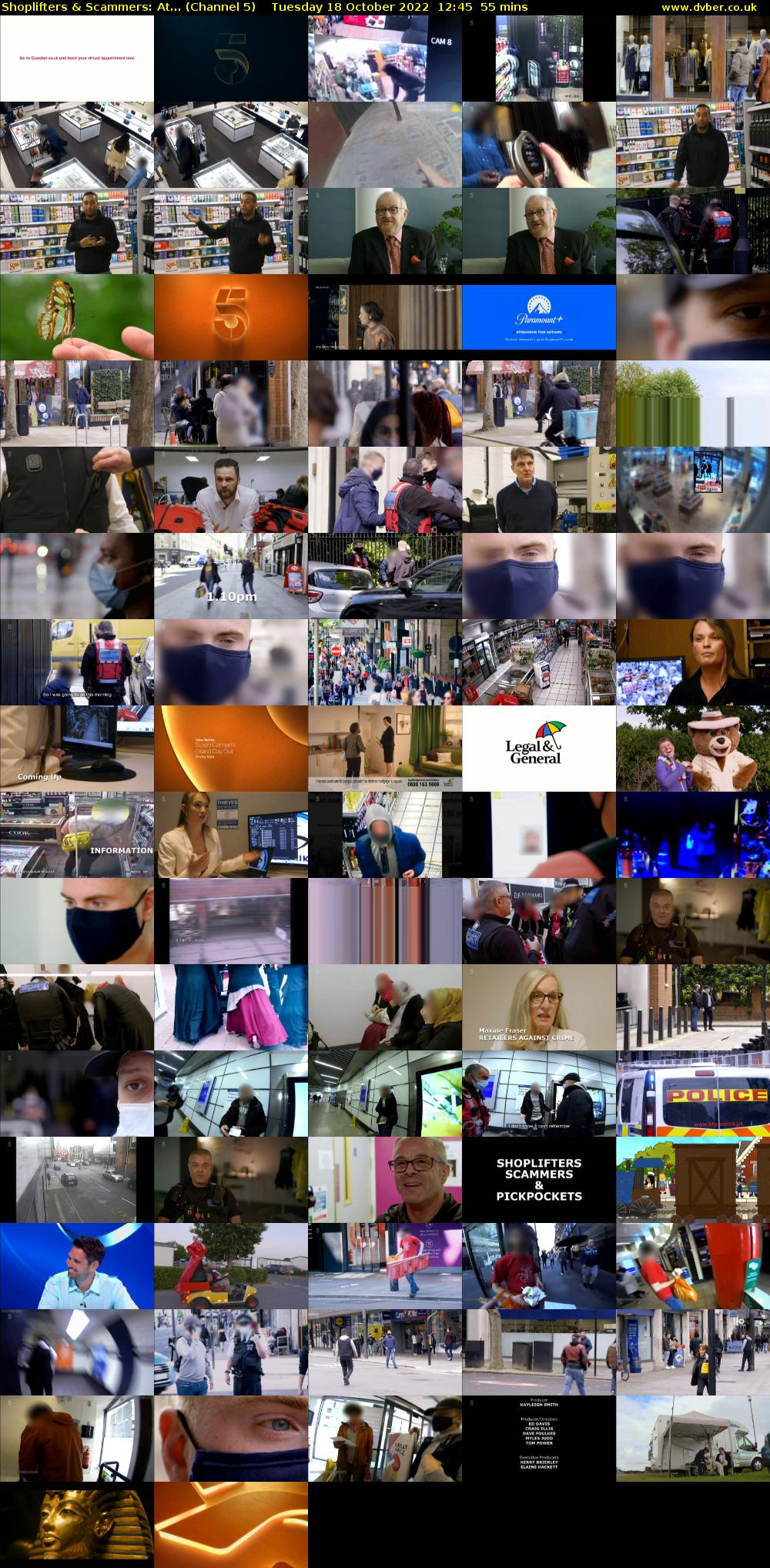 Shoplifters & Scammers: At... (Channel 5) Tuesday 18 October 2022 12:45 - 13:40