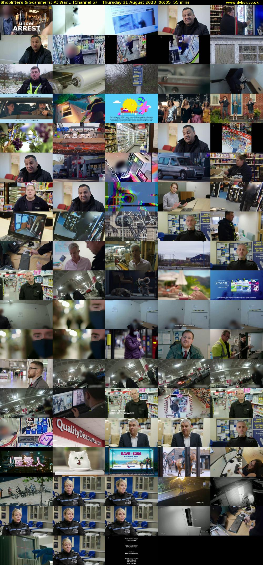 Shoplifters & Scammers: At War... (Channel 5) Thursday 31 August 2023 00:05 - 01:00