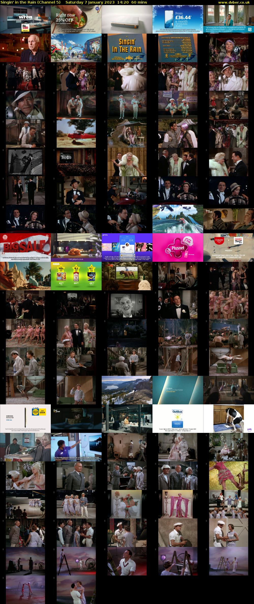 Singin' in the Rain (Channel 5) Saturday 7 January 2023 14:20 - 15:20